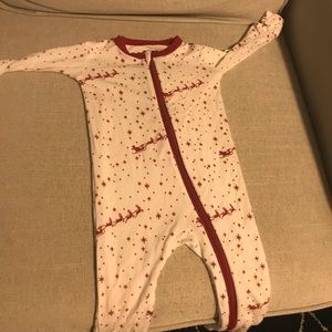 Kickee Pants 9-12 month Christmas footed jammies